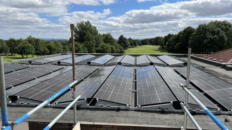 A commercial solar installation