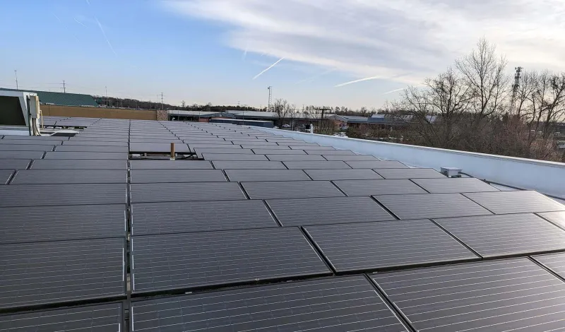 A commercial solar installation
