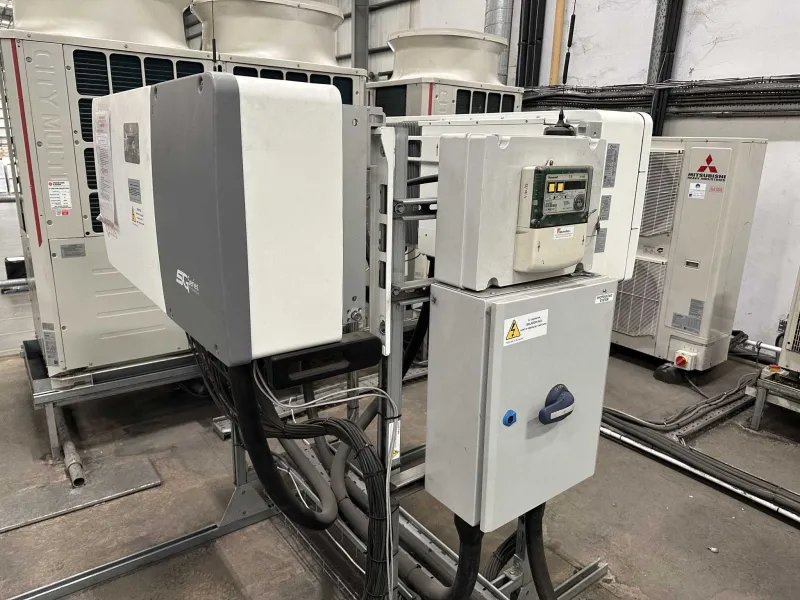 A commercial solar installation